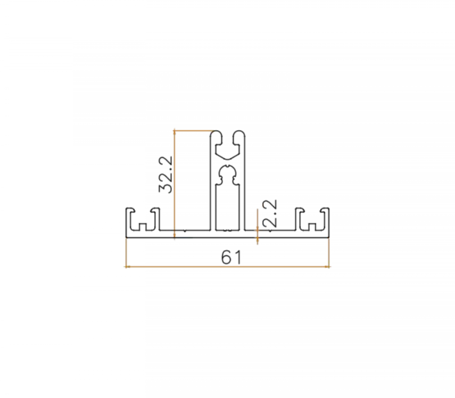 Glasträger Aluminiumprofil