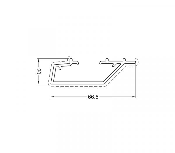 DW233 Abdeckprofil horizontal 20mm