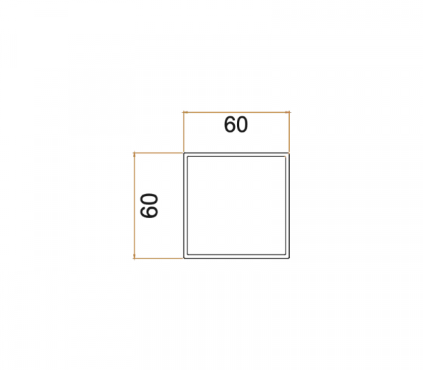 Vierkantrohr / Pfosten 60x60mm